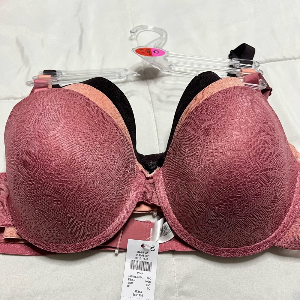 3-Pack 38C Bra Set